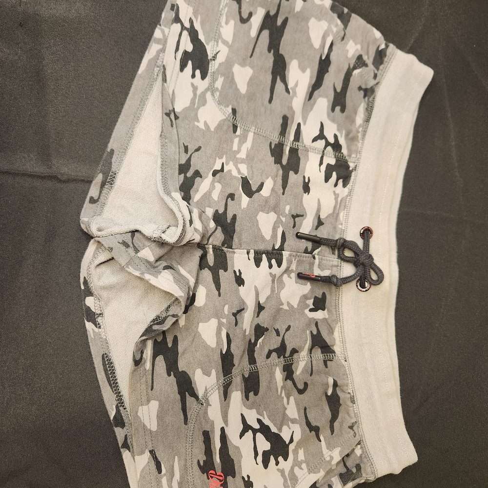 DIXXON Camouflage Black and White Womens Athletic Shorts
